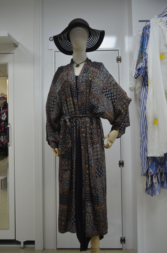 Etnik Desenli Bohem Tarz Otantik Kimono